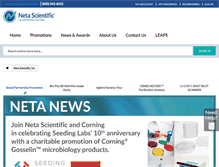 Tablet Screenshot of netascientific.com